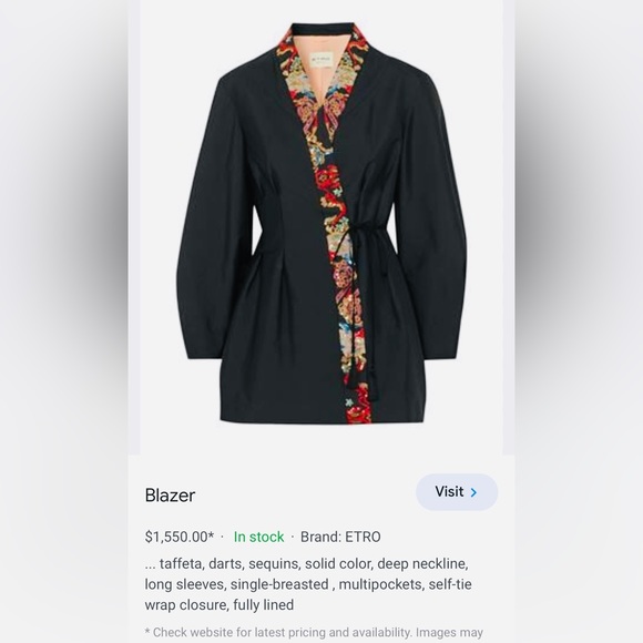 🎉HP🎉 Stunning Etro evening jacket - Picture 5 of 10